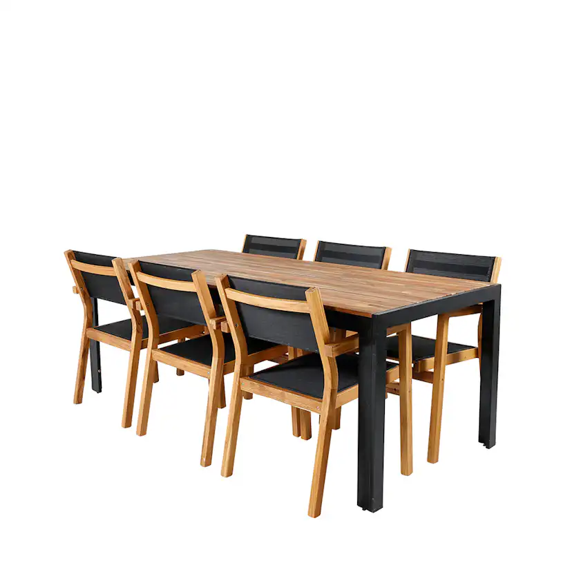 Spisegruppe Venture Home Bois med 6 Velle Stoler