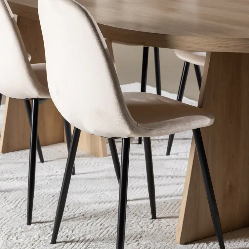 Spisegruppe Venture Home Bootcut 230 med 6 stk Polar Stoler Fløyel