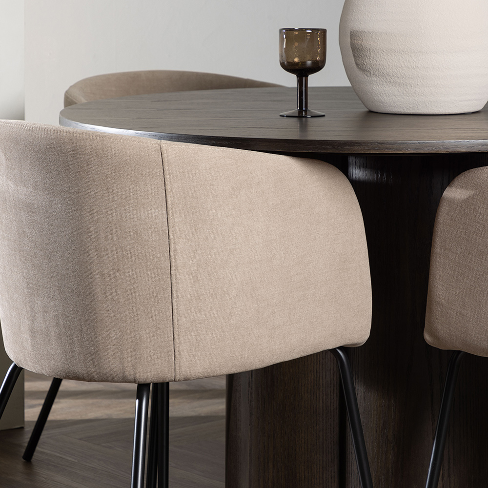 Spisegruppe Venture Home Olivia Ø 110 cm med 4 Berit Stoler