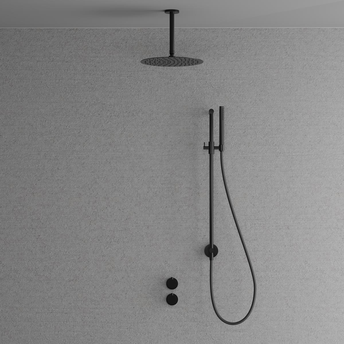 Takduschset Scandtap Steel Harmonized 5Z för Inbyggnad | badrum - duscharmatur - takdusch | KakelKungen