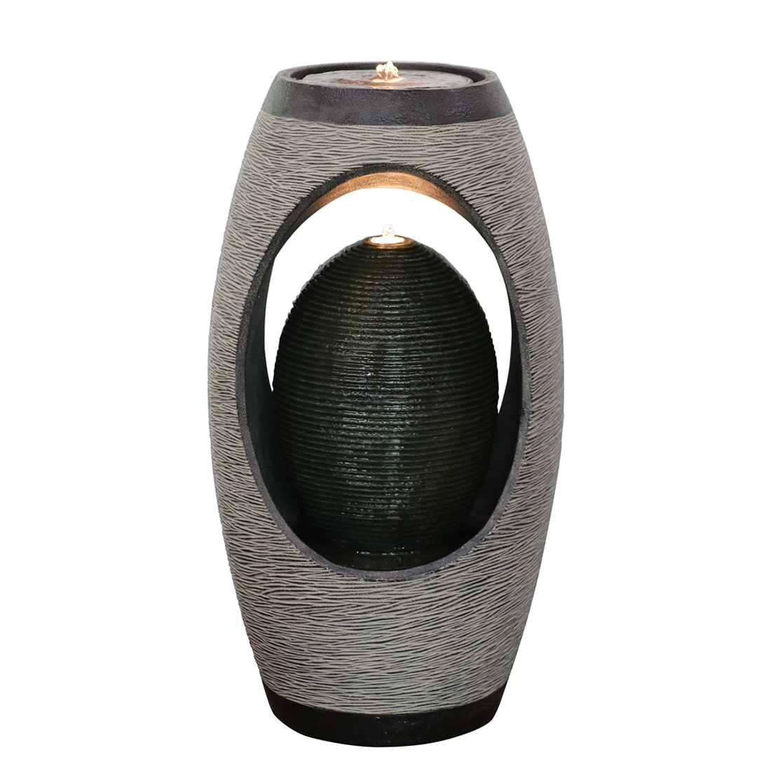 Fontene Lykke Cascade med LED-belysning