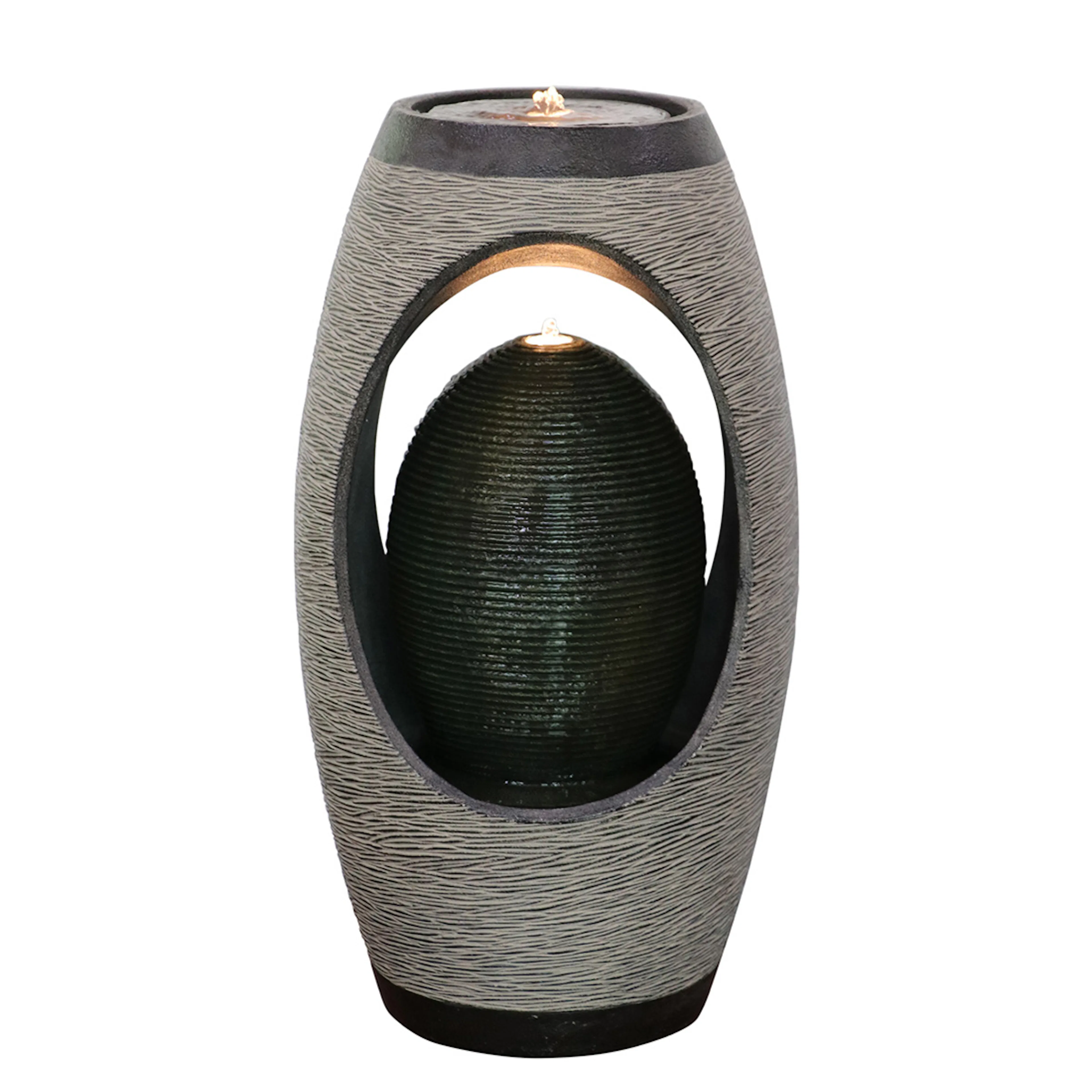 Fontene Lykke Cascade med LED-belysning