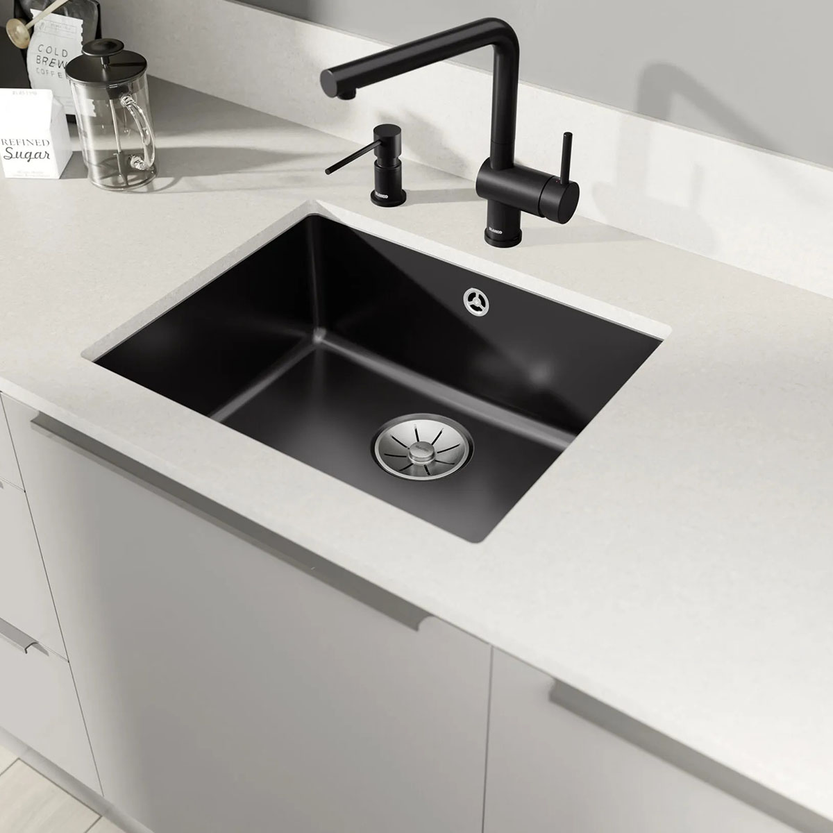 BLANCO SUBLINE 500-U INFINO KERAMIK - SVART Sort