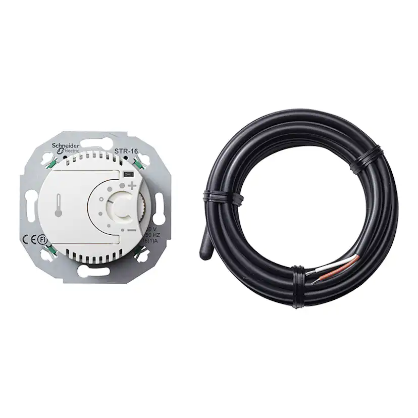 Gulvtermostat Schneider Electric Renova med Sensor Innebygd