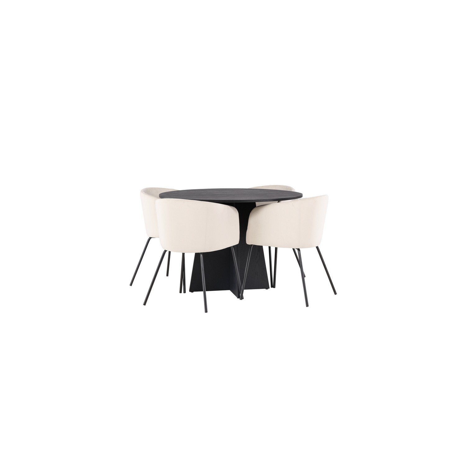 Spisegruppe Venture Home Bootcut Ø110 cm med 4 Berit Stoler