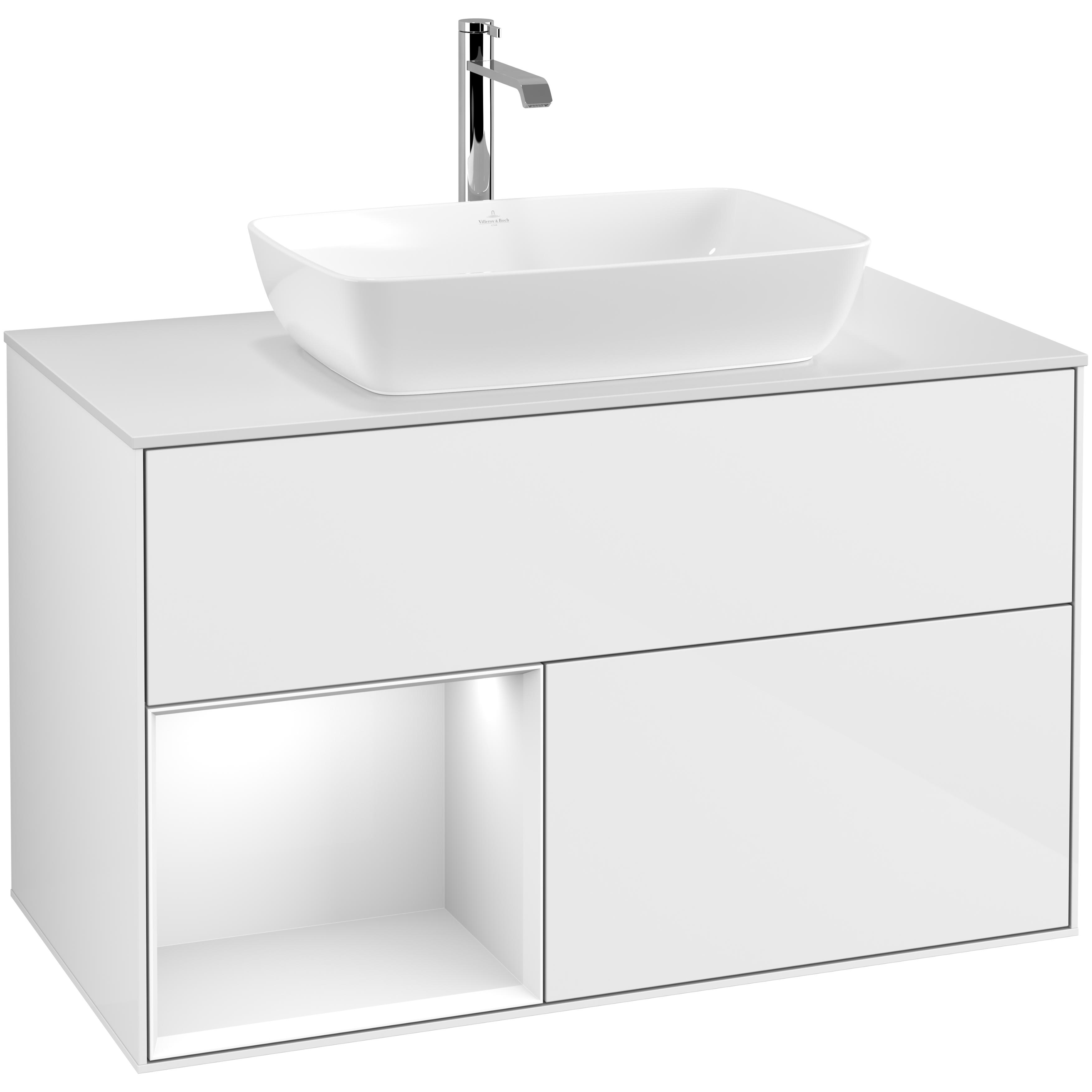 Tvättställsskåp Villeroy & Boch Finion med 2 Lådor Hylla och Bänkskiva för Fristående Tvättställ från Artis & Collaro