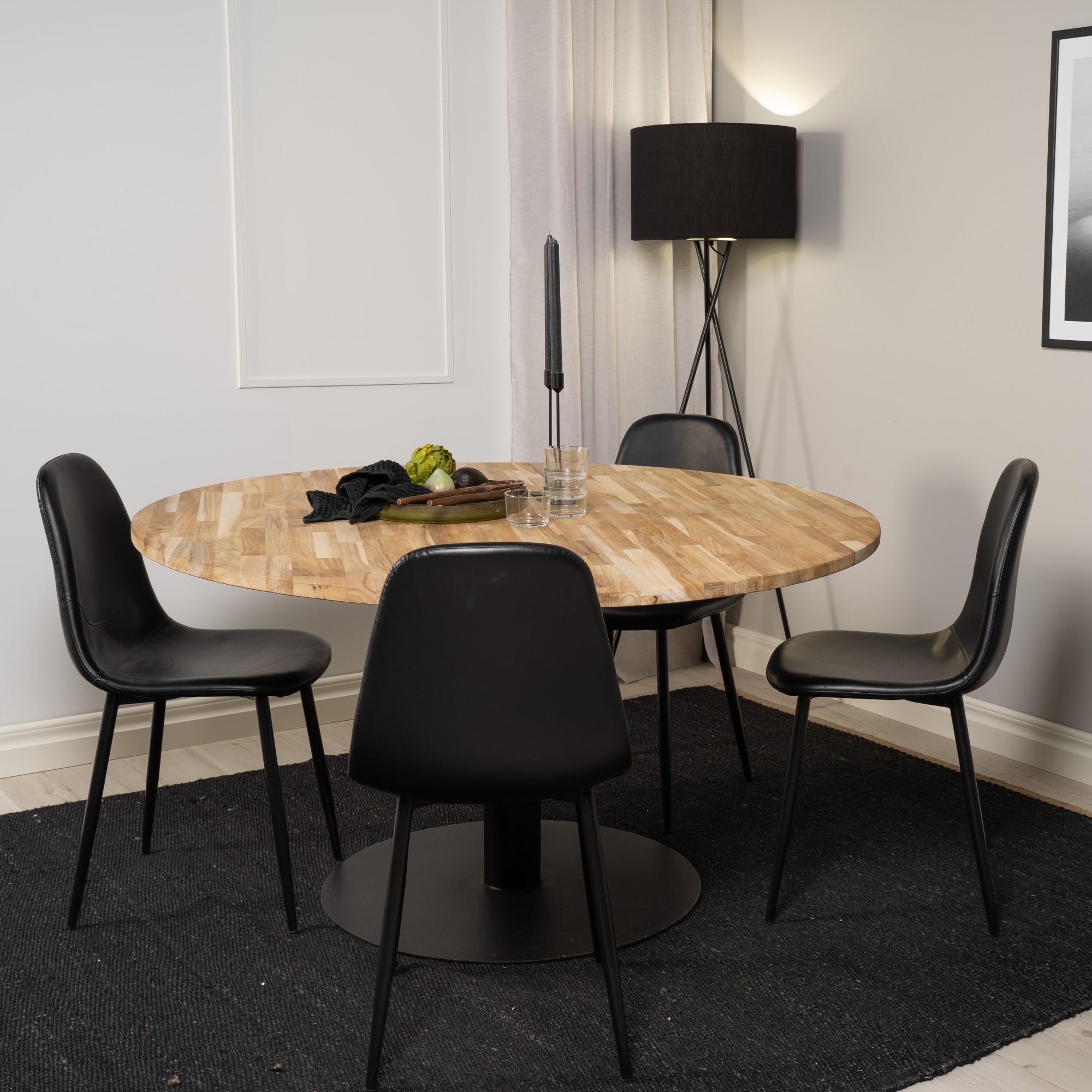 Spisegruppe Venture Home Cornelia med 4 Pobbie Stoler