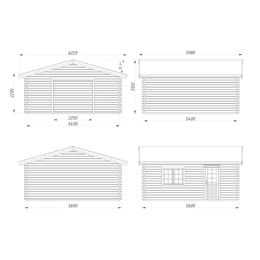 Garasje Palmako Roger Kit 29,2 m2