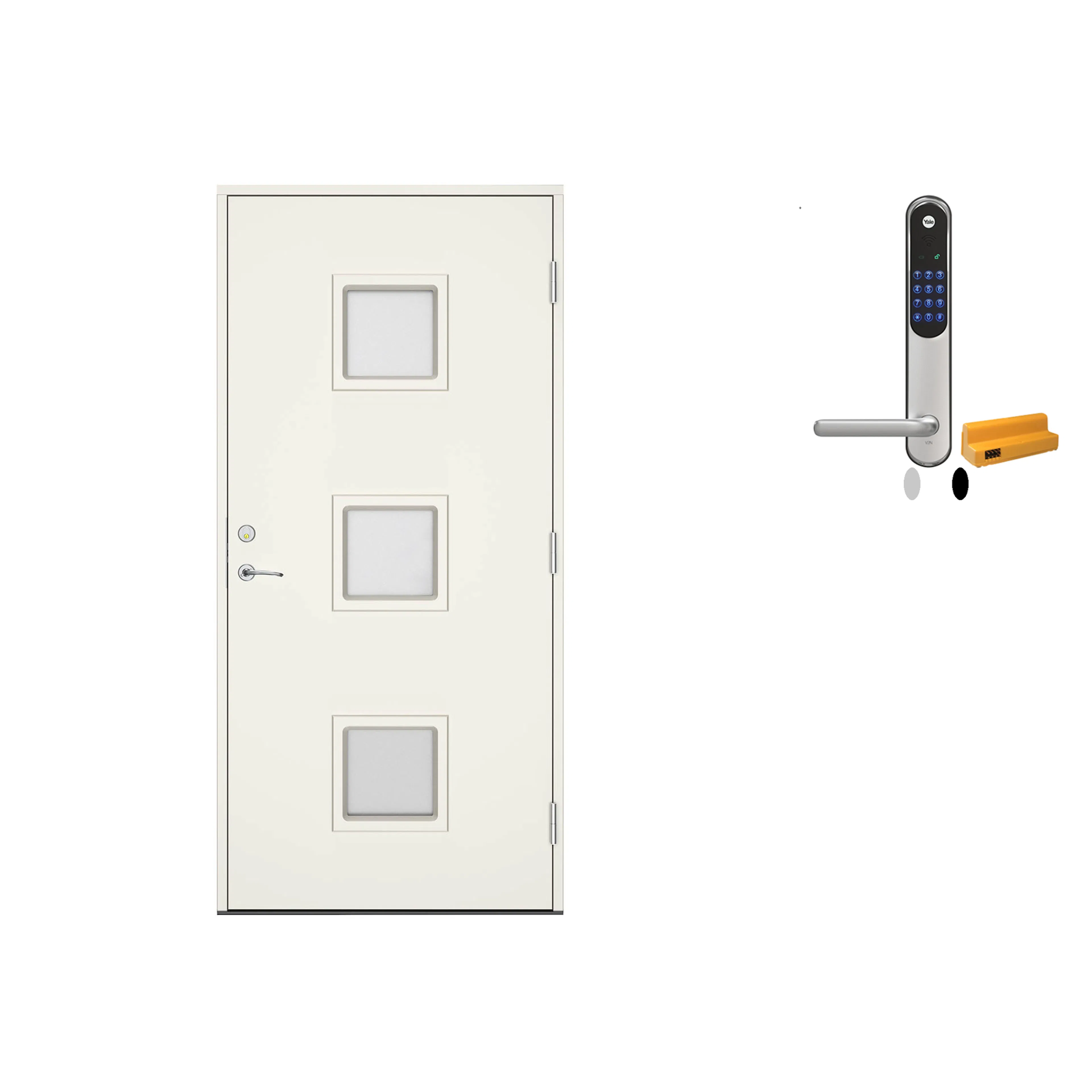 Ytterdør Swedoor Clever-Line+ Dovre med Yale Doorman Classic Home
