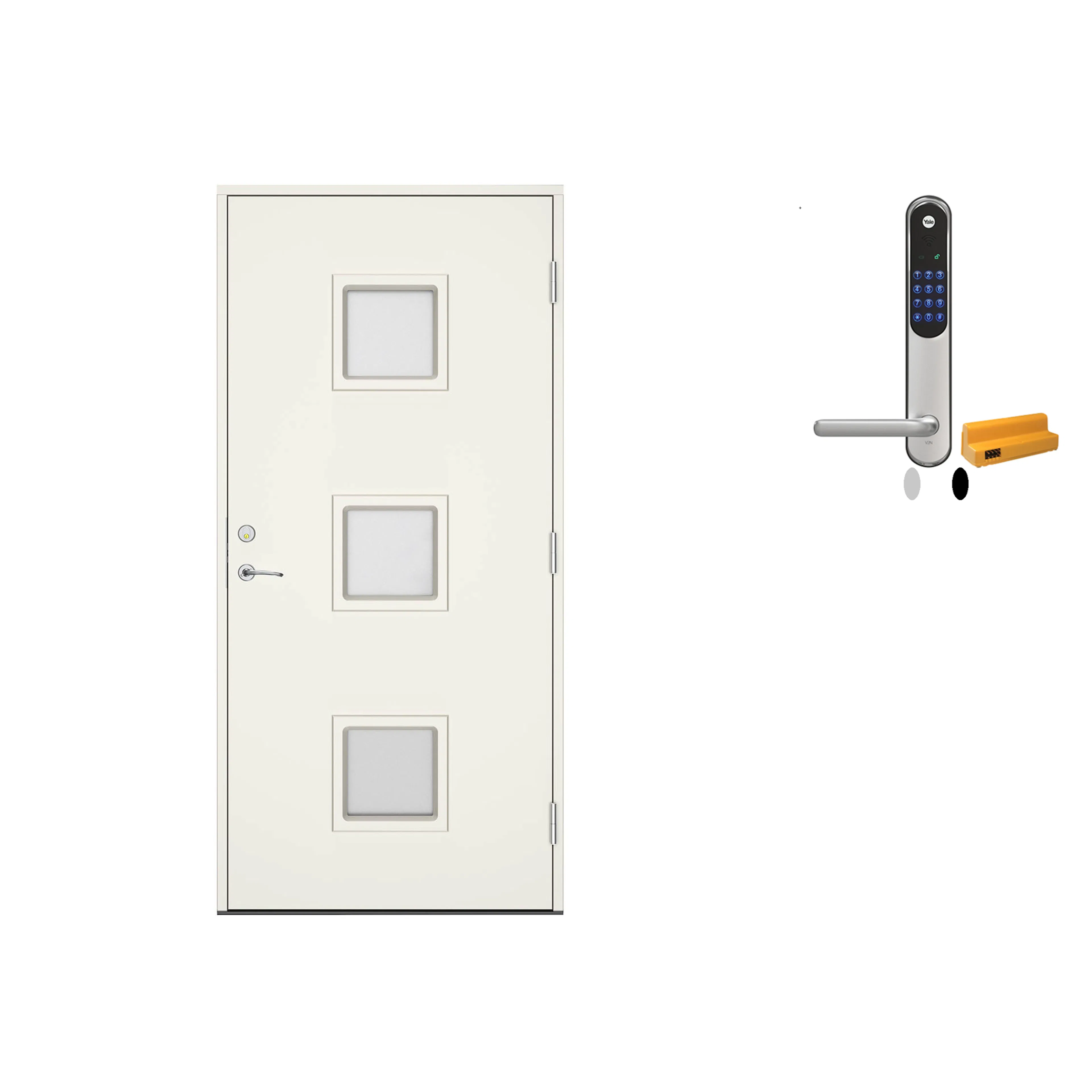 Ytterdør Swedoor Clever-Line+ Dovre med Yale Entrus