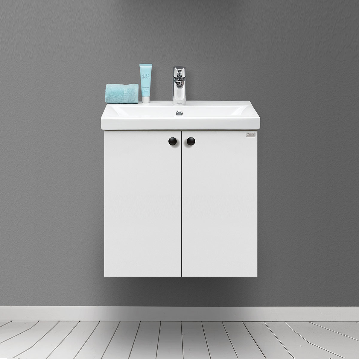 Tvättställsskåp 4AQUA Minimal Med 2 Luckor | badrum - badrumsmobler - tvattstallsskap-och-kommod | KakelKungen