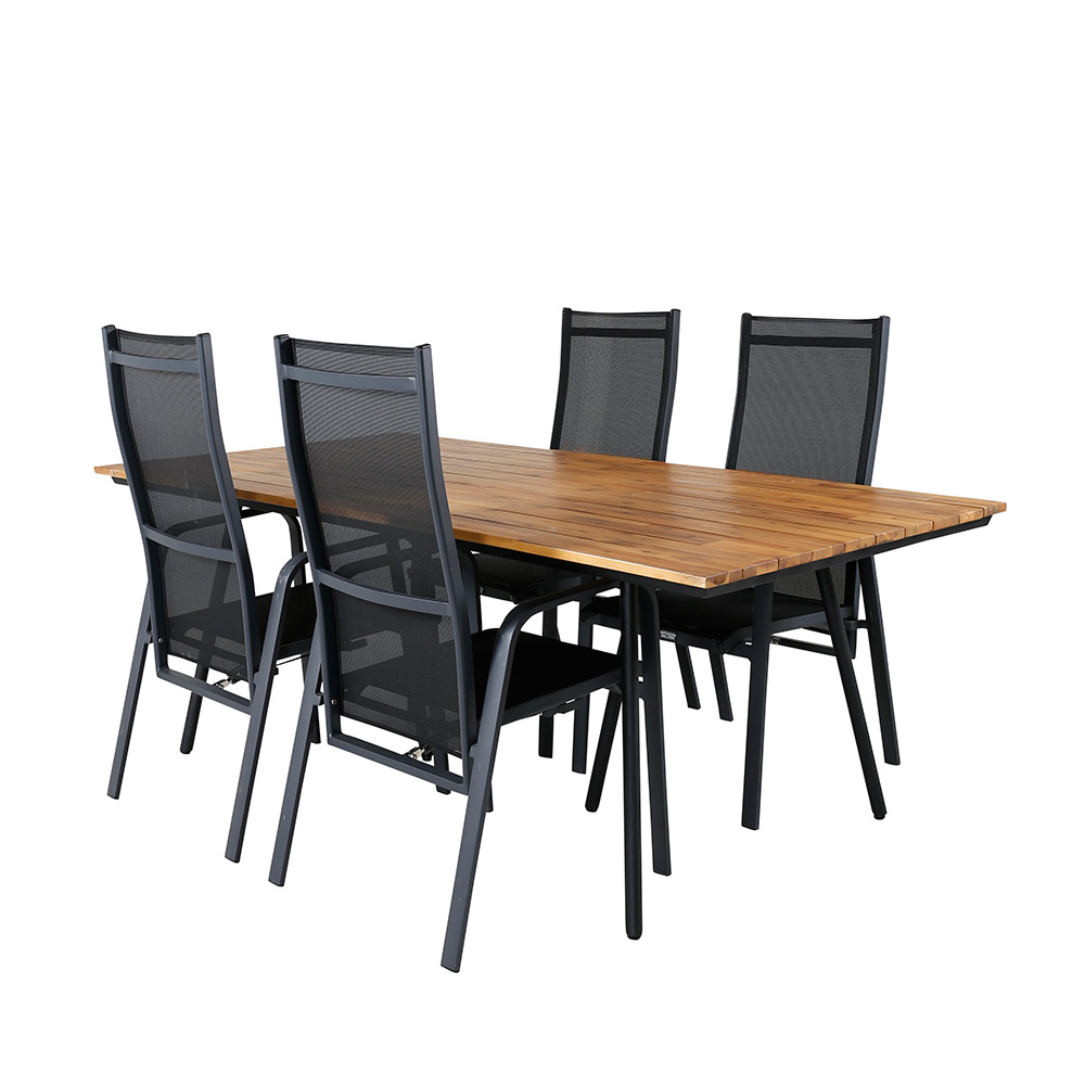 Spisegruppe Venture Home Chane med 4 Curz Spisestoler