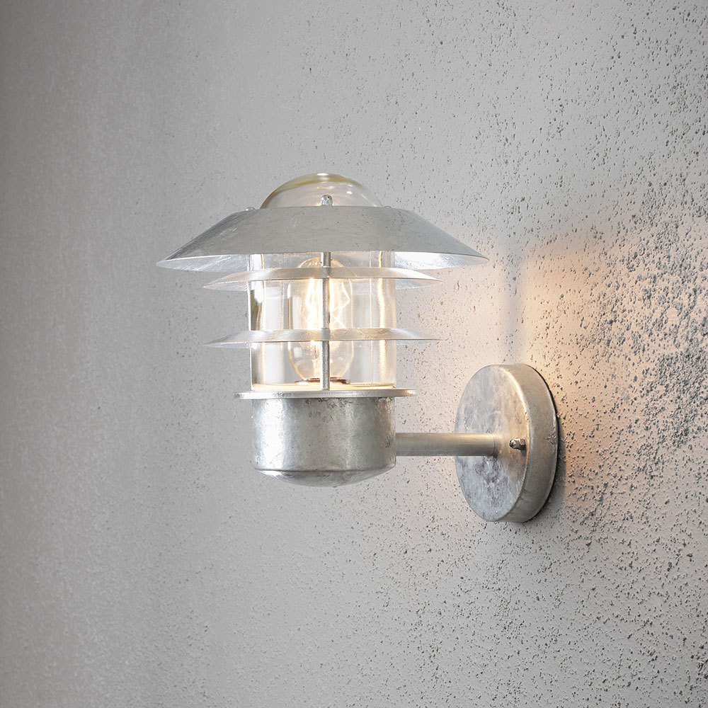 Vegglampe Gnosjö Konstsmide Modena Opp E27 Galvanisert 22x26x24