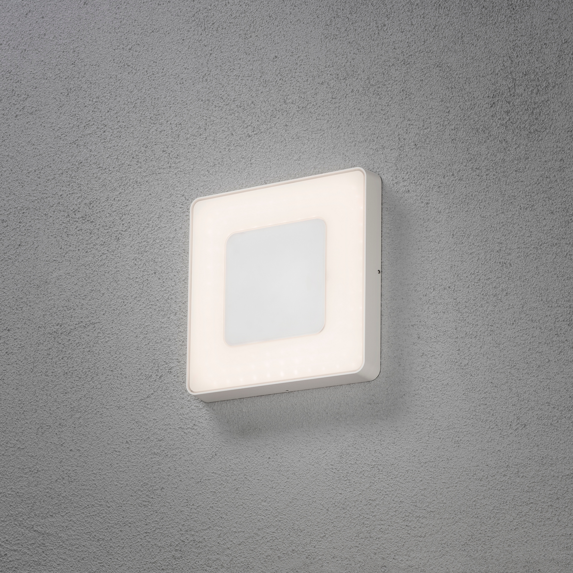 Vegglampe Gnosjö Konstsmide Carrara Square LED med Fjernkontroll