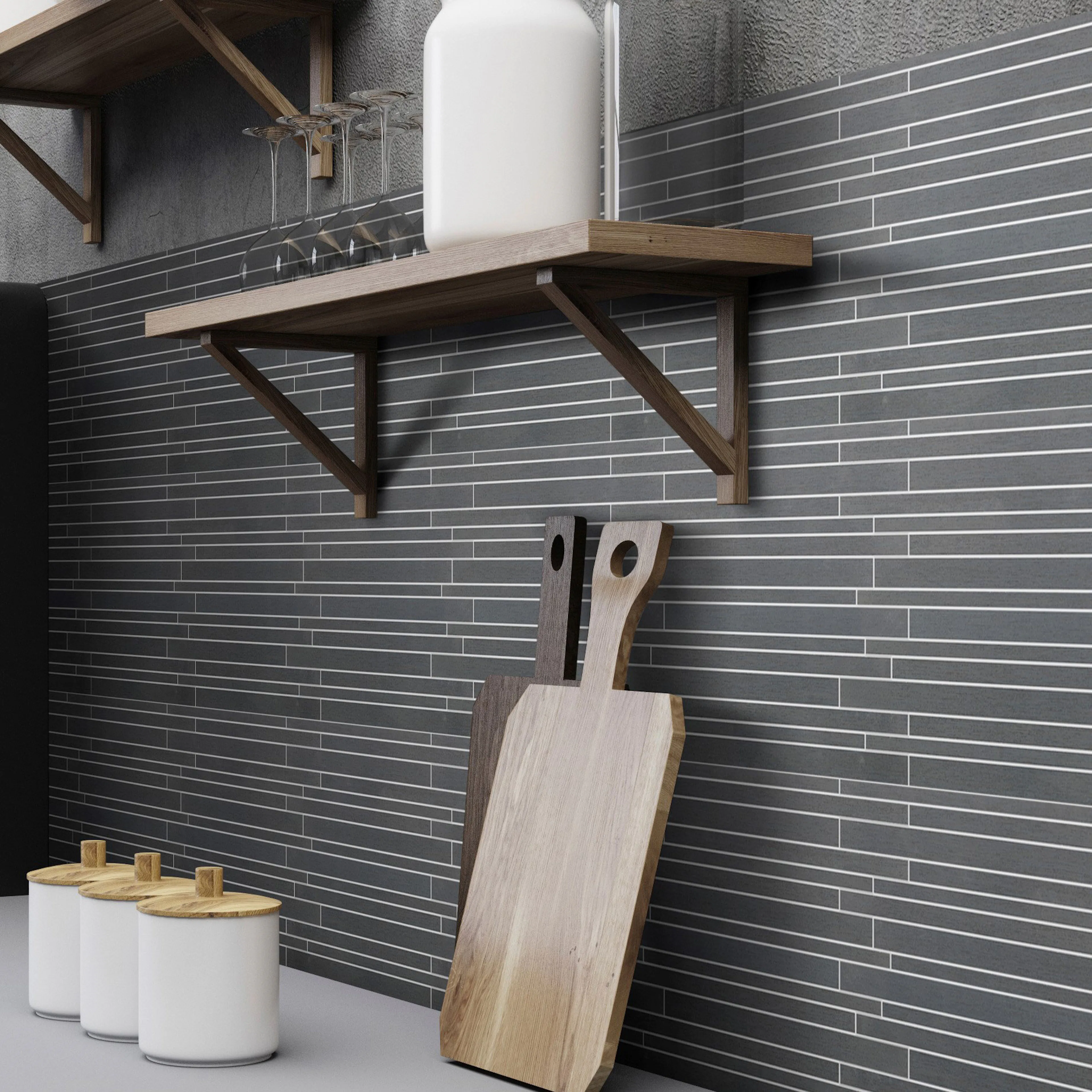 Klinker Arredo Bamboo Sort Mosaic 2x30 cm