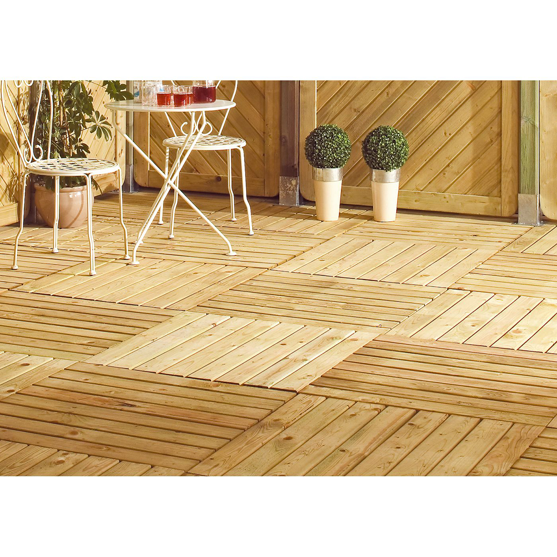 Gulv Terrassehelle Jabo Furu 50x50 cm 25 Kvm/pall 100 st