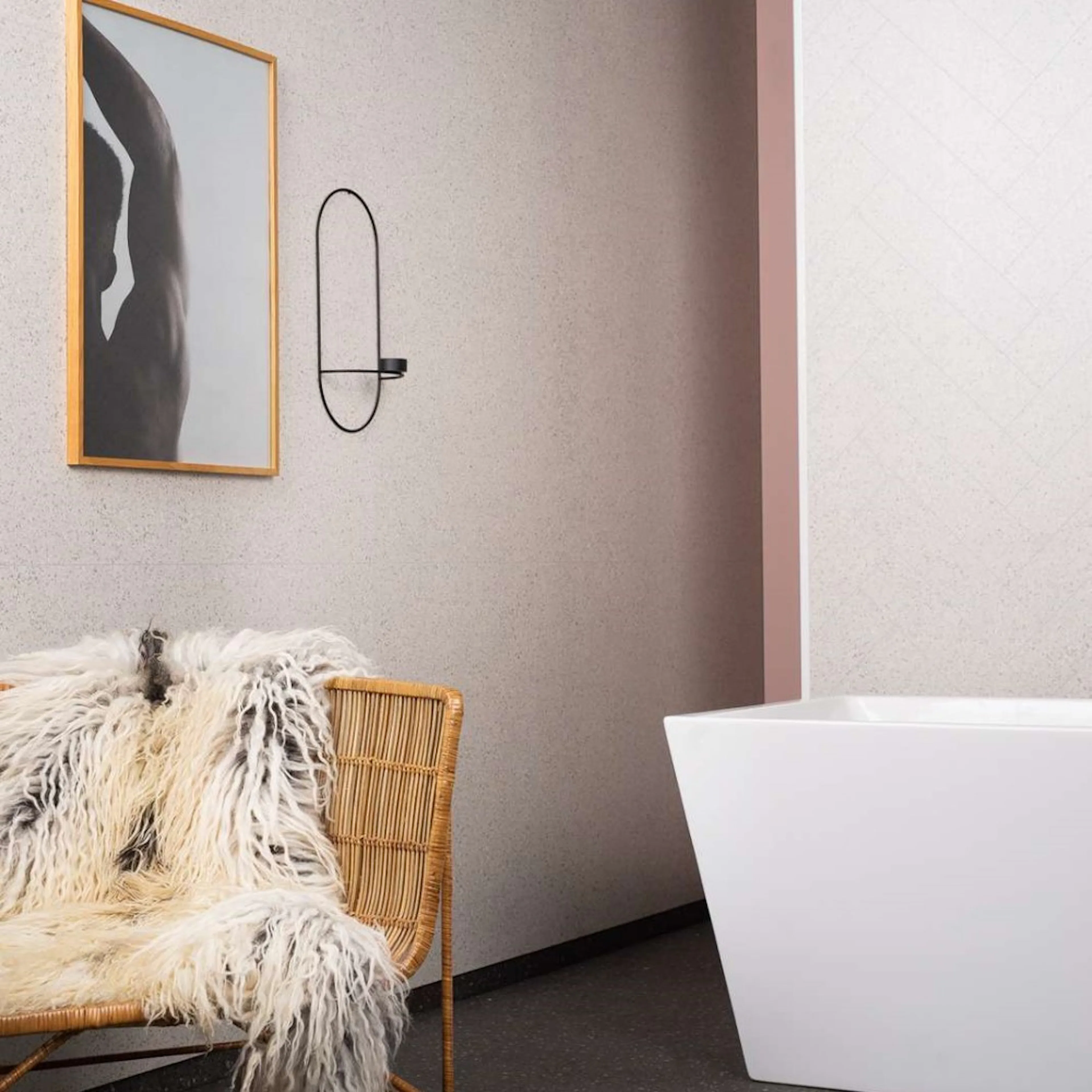 Baderomspanel Fibo 4001-M6080 Terrazzo Light