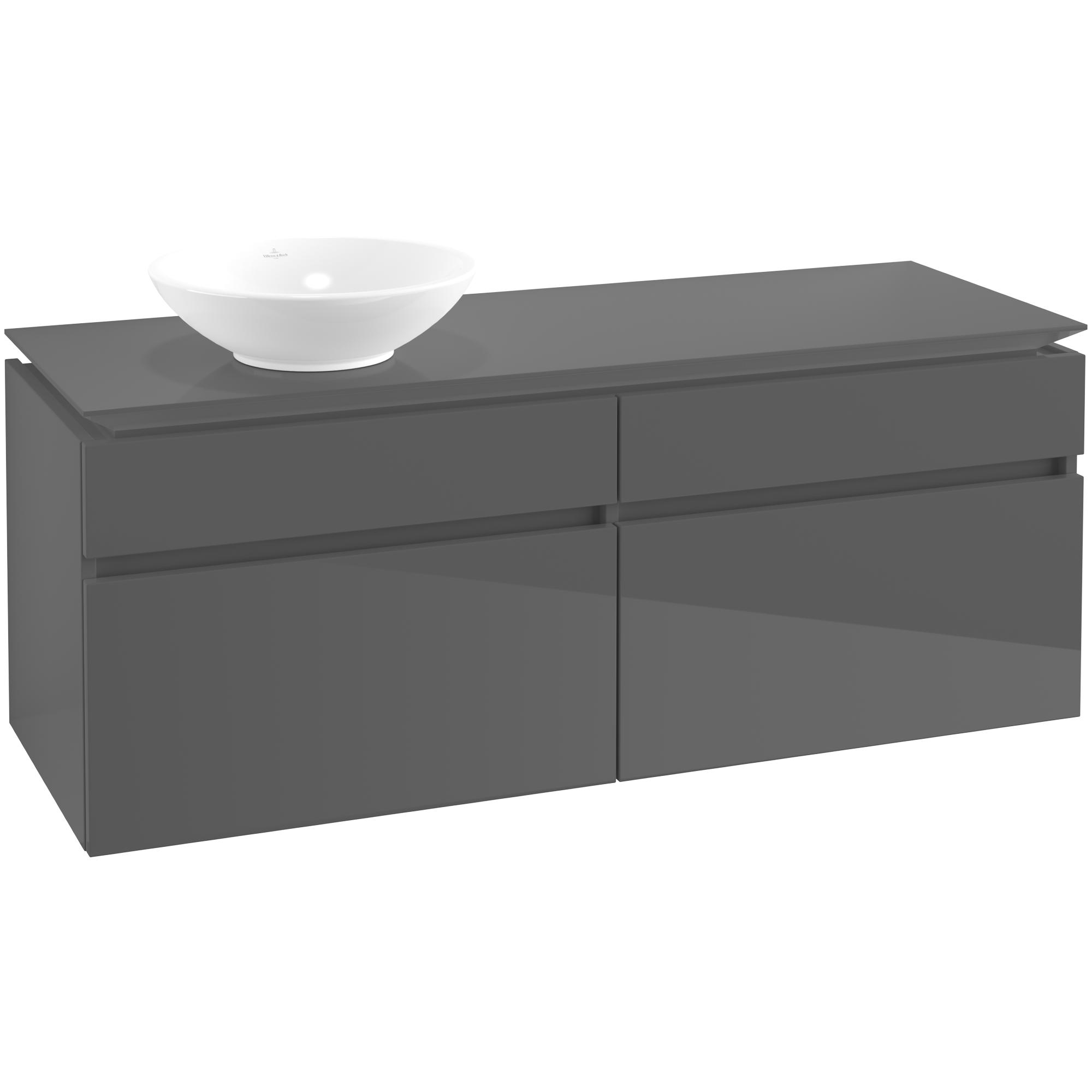 Tvättställsskåp Villeroy & Boch Legato 1400 med 4 Lådor för Ocentrerat Ytmonterat Tvättställ | badrum - badrumsmobler - tvattstallsskap-och-kommod | KakelKungen