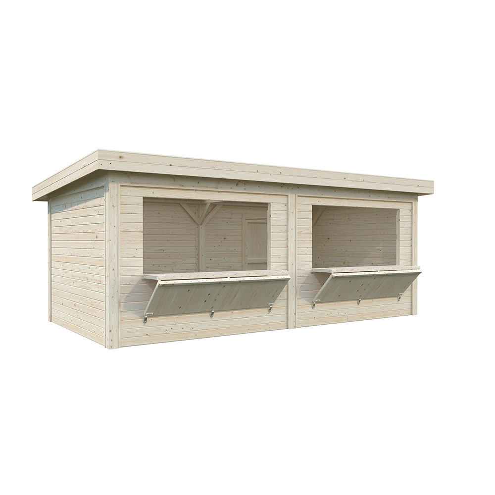 Lenna kiosk 16,6 m2 Set 311 Ubehandlet Tre