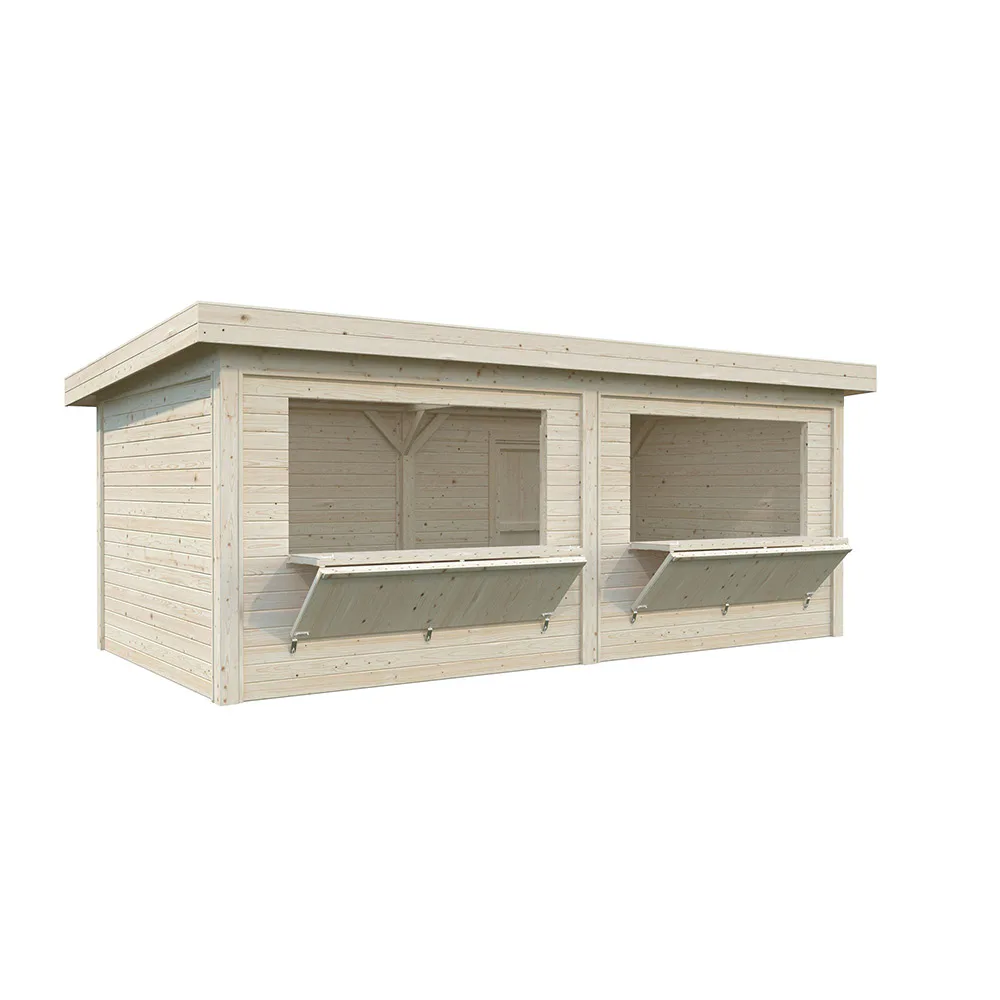 Lenna kiosk 16,6 m2 Set 311 Ubehandlet Tre