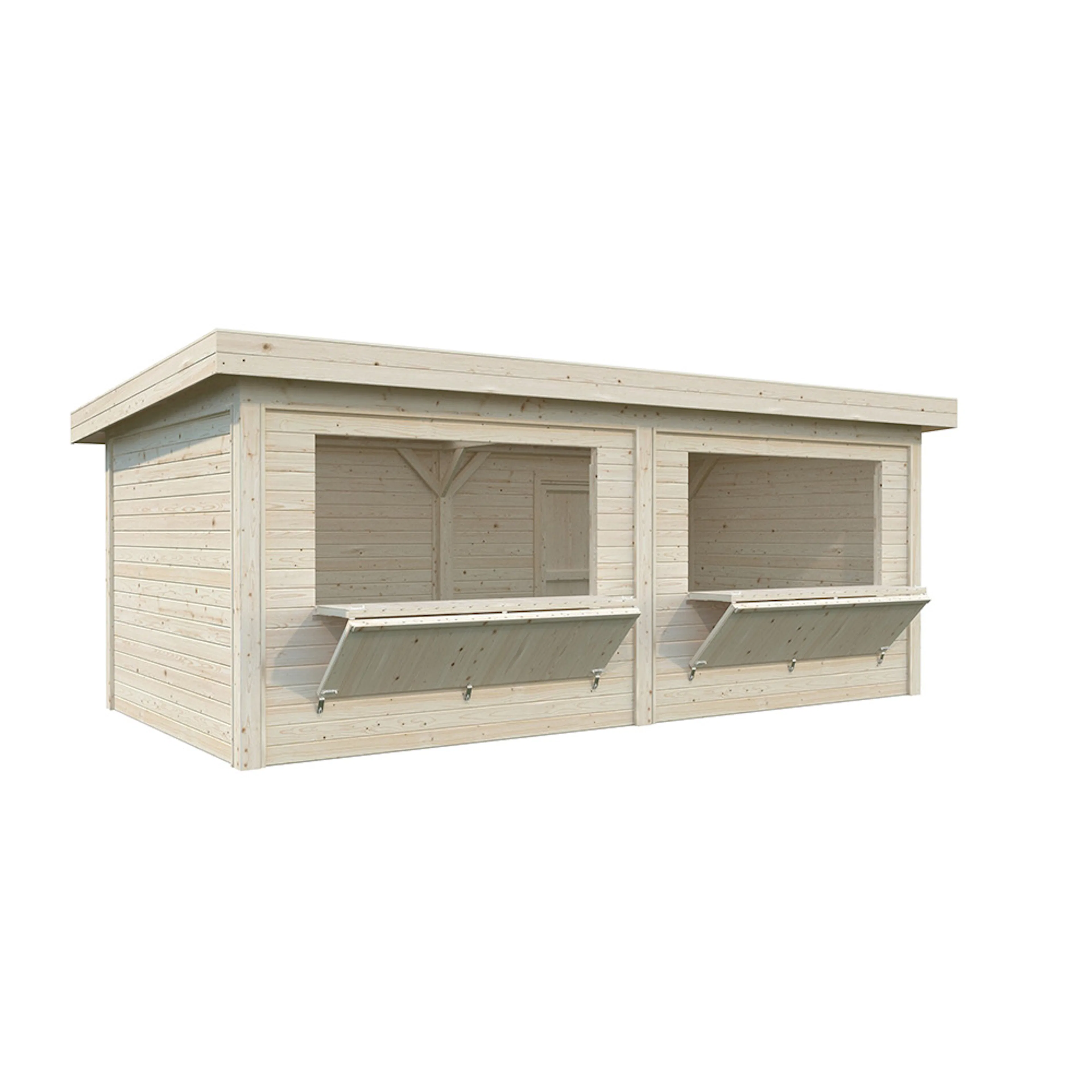 Lenna kiosk 16,6 m2 Set 311 Ubehandlet Tre