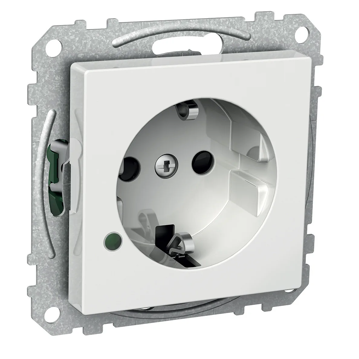 Stikkontakt Schneider Electric Exxact med LED-indikering