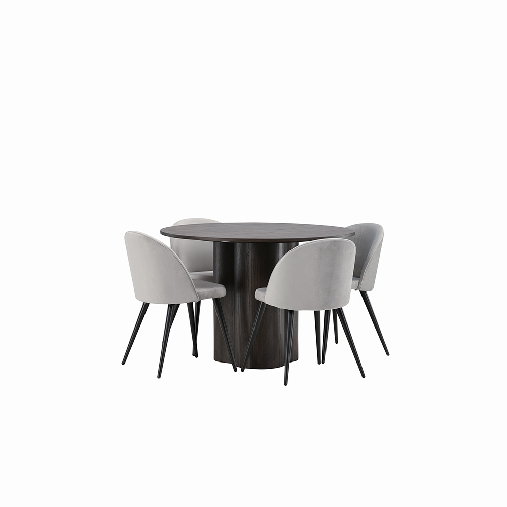 Spisegruppe Venture Home Olivia med 4 Velvet Stoler
