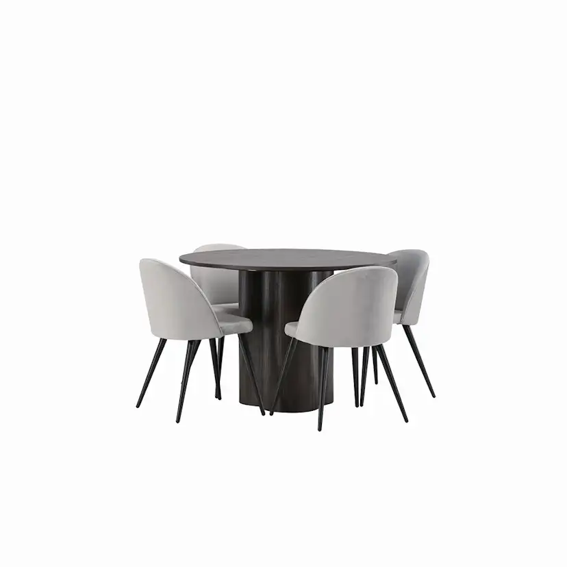Spisegruppe Venture Home Olivia med 4 Velvet Stoler