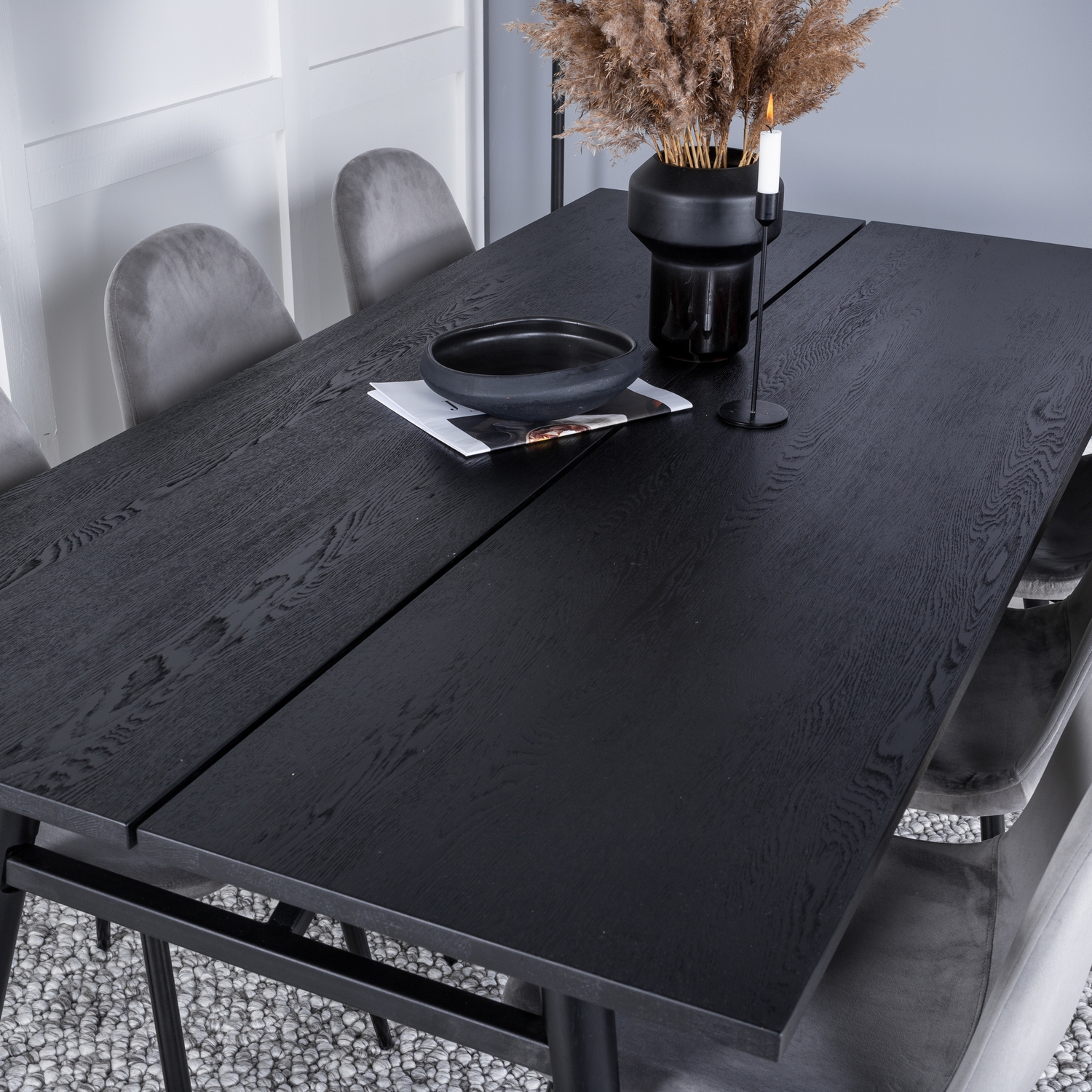 Spisegruppe Venture Home Salt med 6 Pobbie Stoler