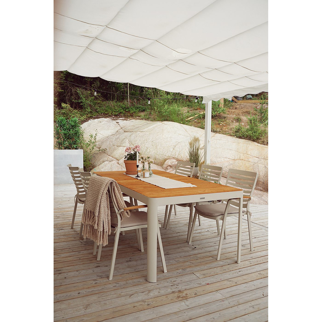 Veggpergola Jabo 4x4 m Hvit
