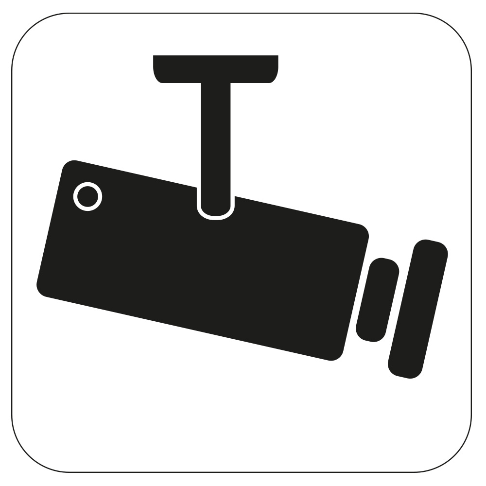 Skilt Selvklebende Habo Videoovervåking