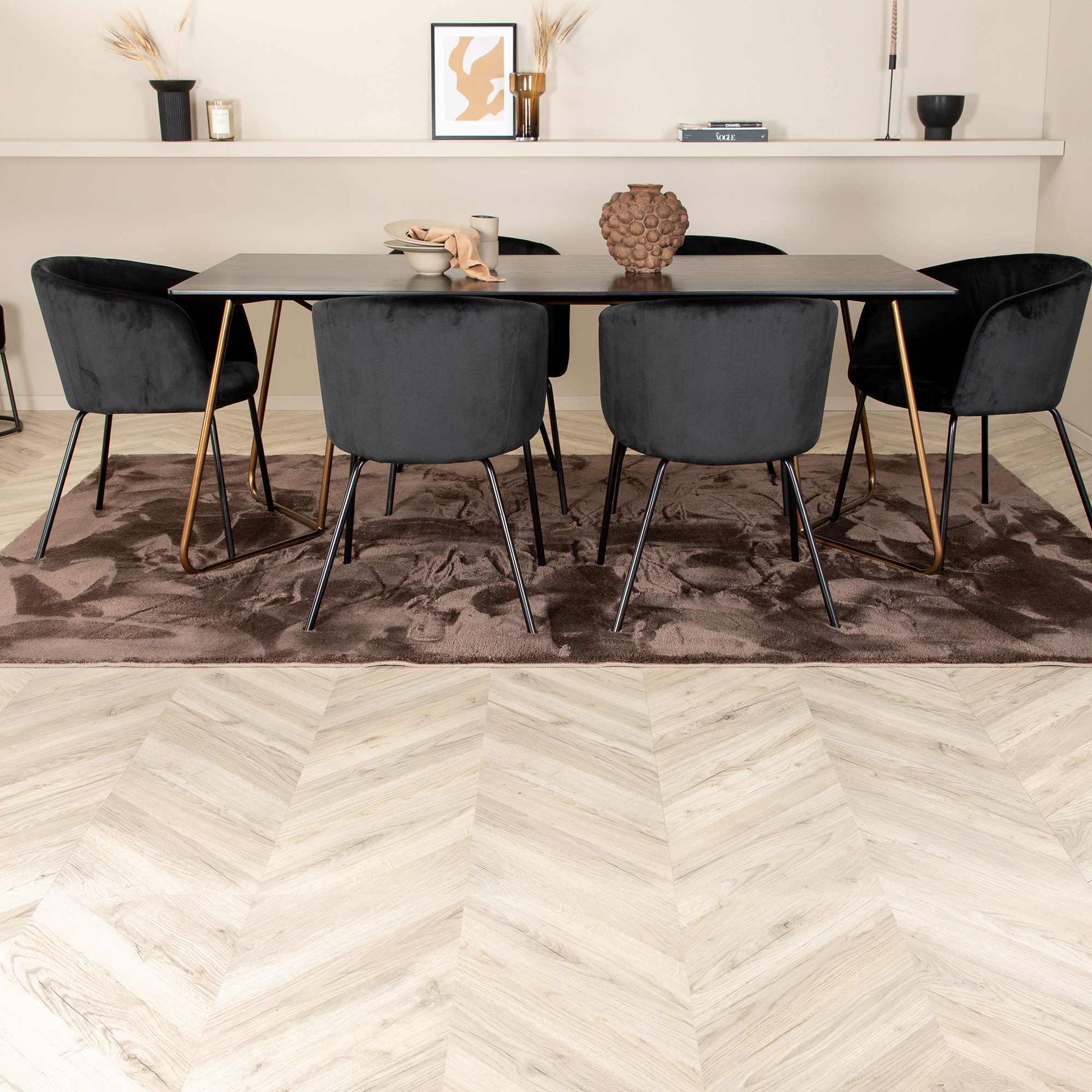 Spisegruppe Venture Home Annika med 6 Bergen Stoler