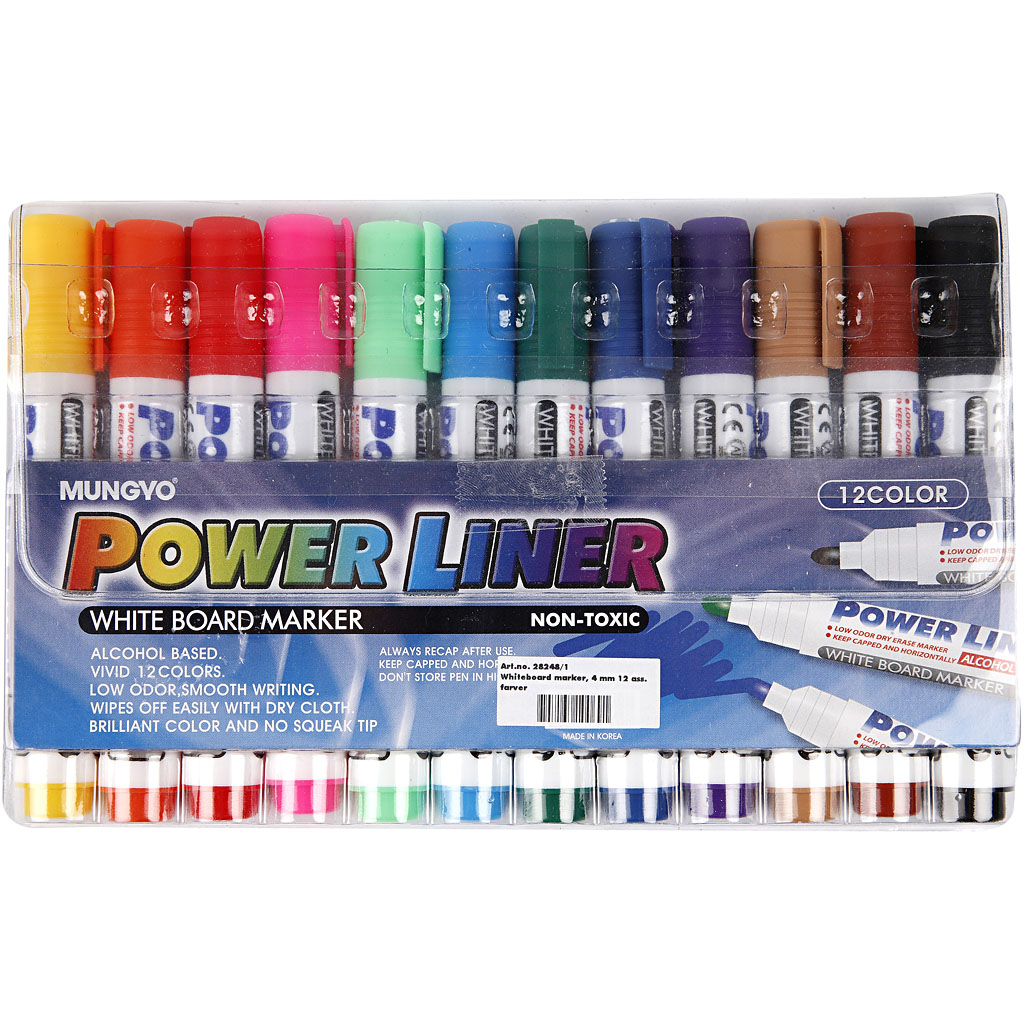 Whiteboardtusj Creativ Company Ass Farger 12 stk/1 Pk