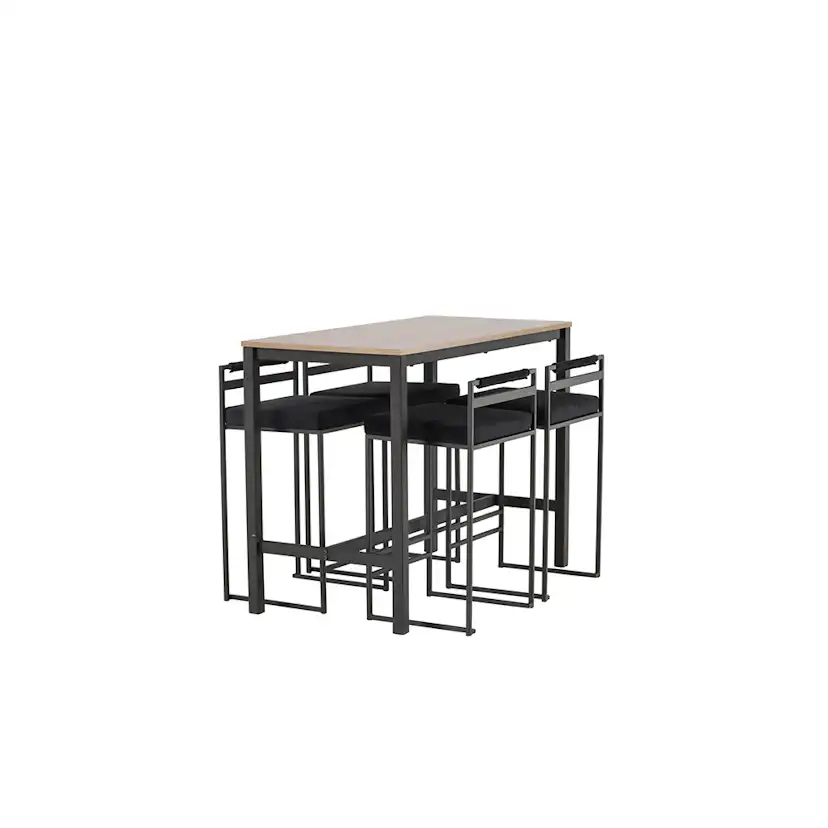 Spisegruppe Venture Home Camden med 4 Opelika Stoler
