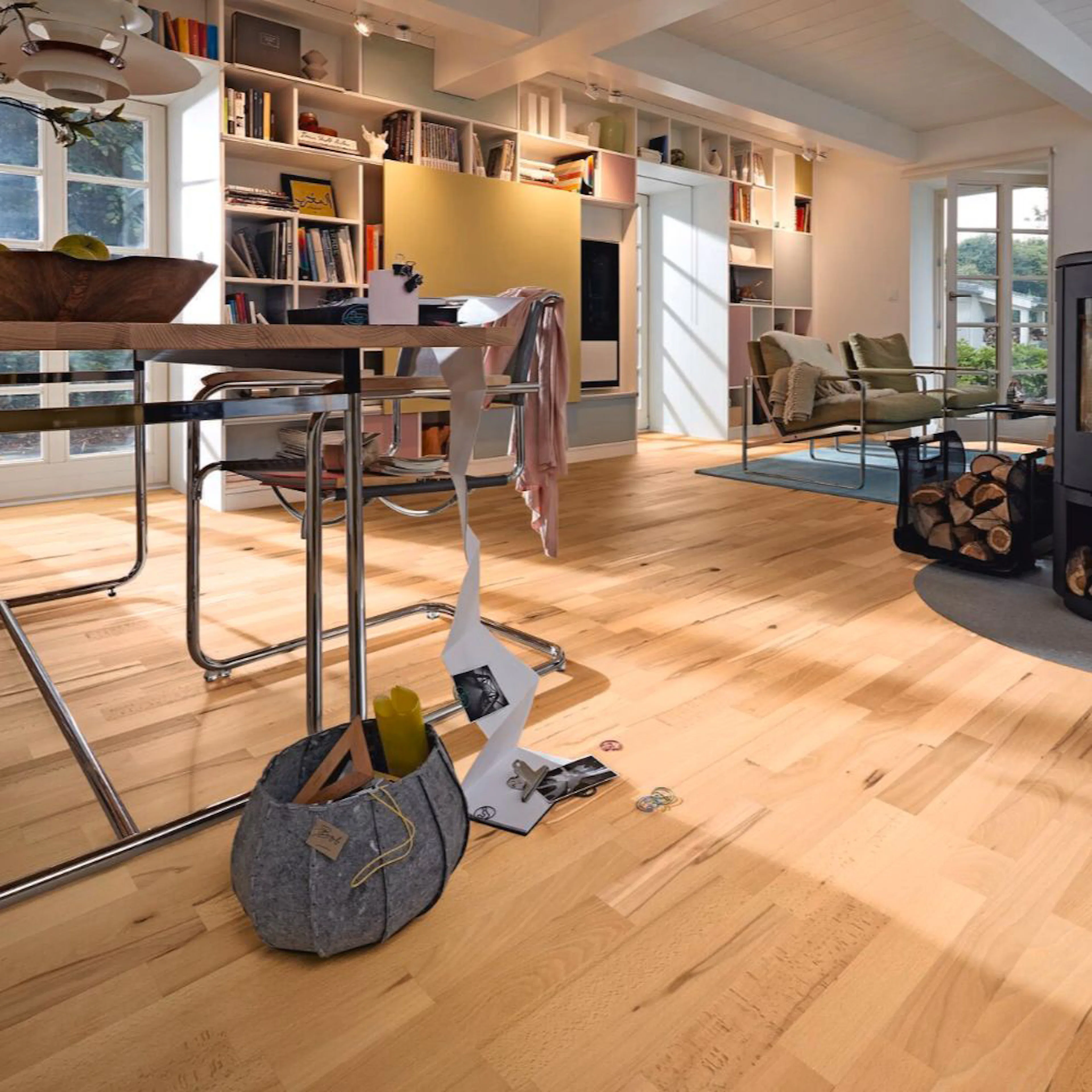 Parkettgolv MeisterParquet. longlife PC 200 Steamed beech lively 09046