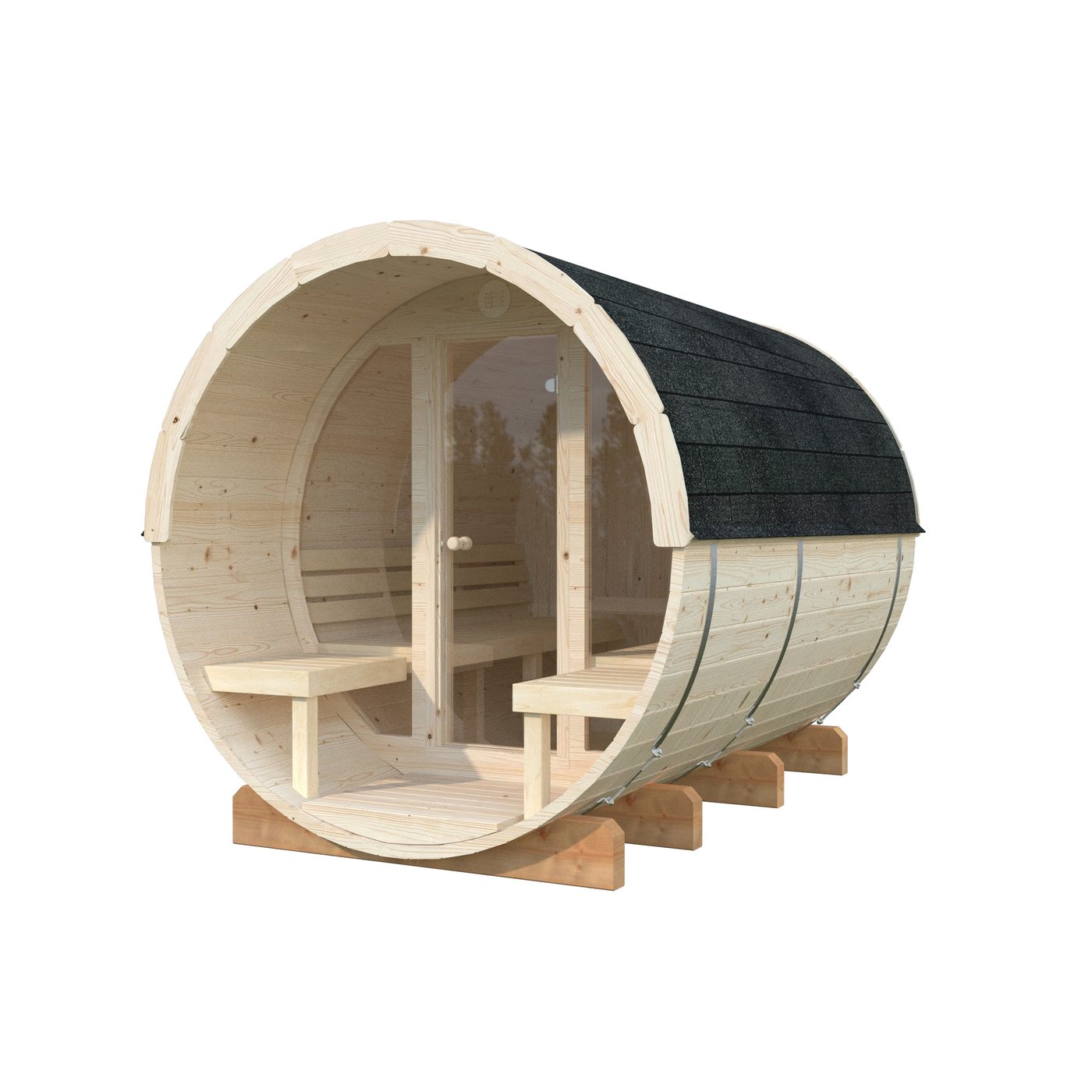 Badstuhus Palmako Anita 1,6 + 0,7 m2 m/Glassfront