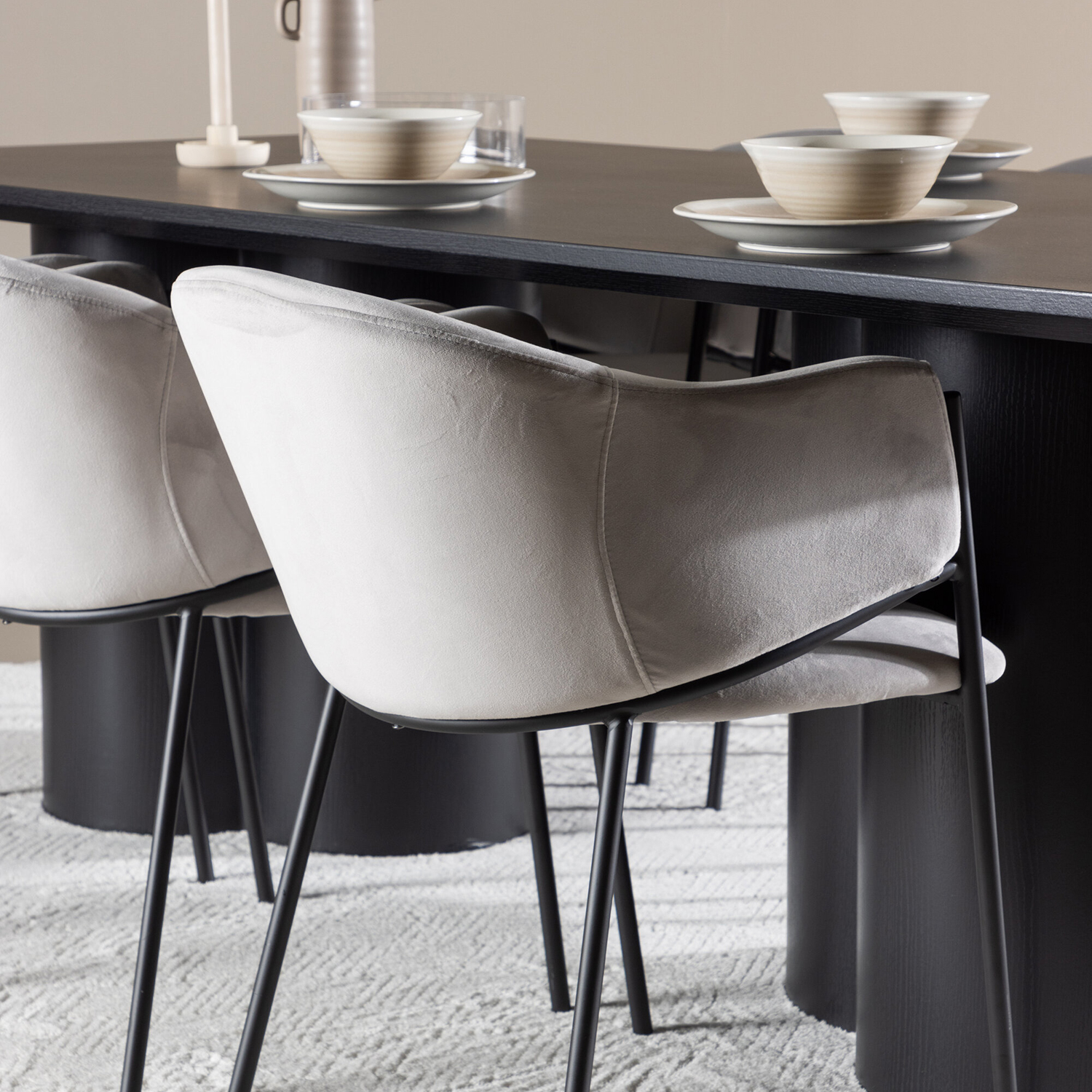 Spisegruppe Venture Home Olivia 210 med 6 stk Evelina Stoler