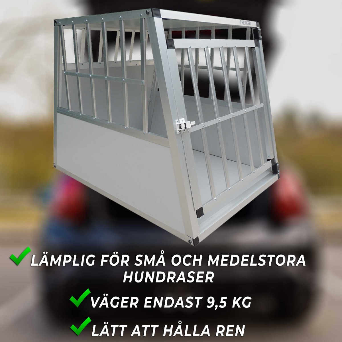 Hundebur Trekker M 65x90x69,5 cm