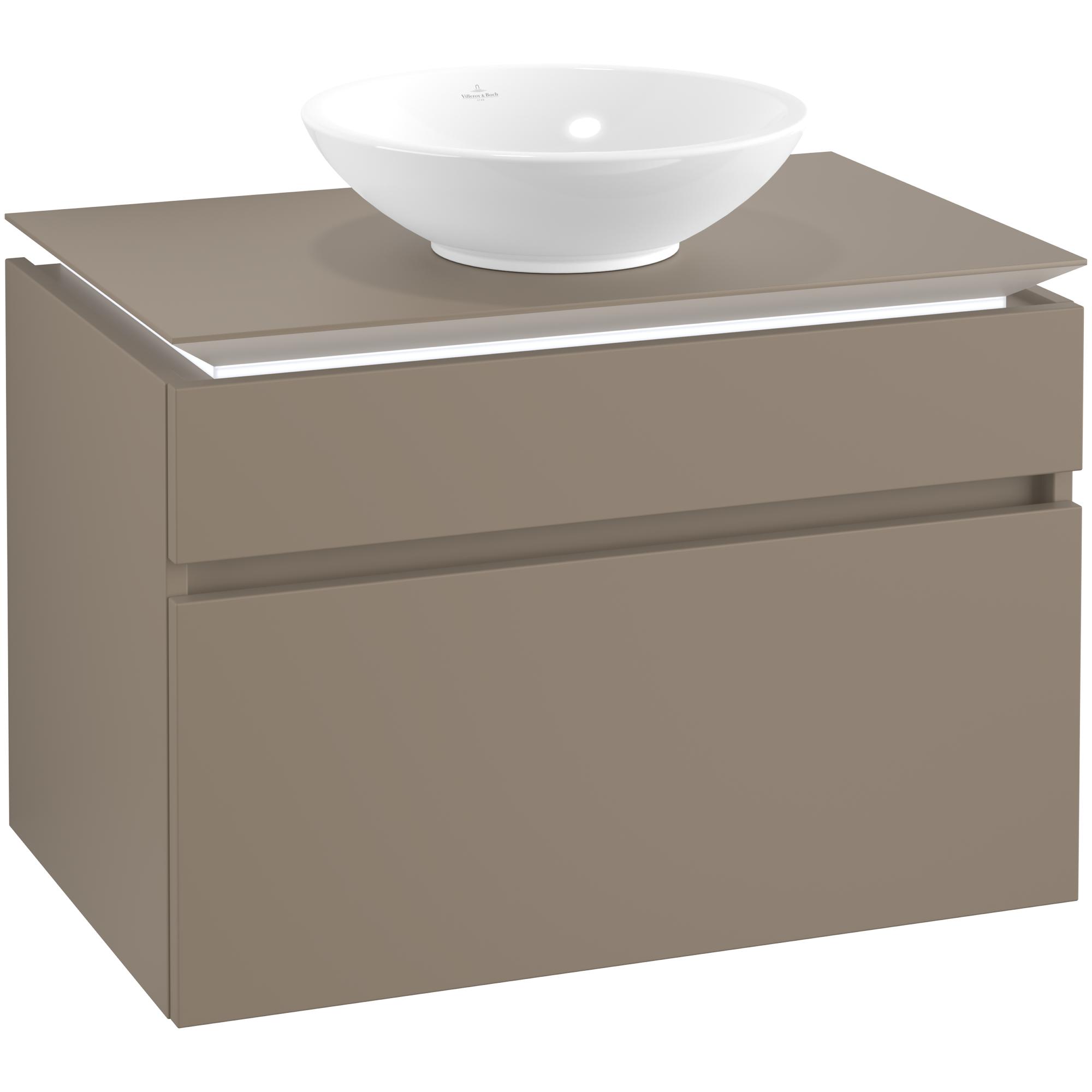 Tvättställsskåp Villeroy & Boch Legato 800 med 2 Lådor för Ytmonterat Tvättställ