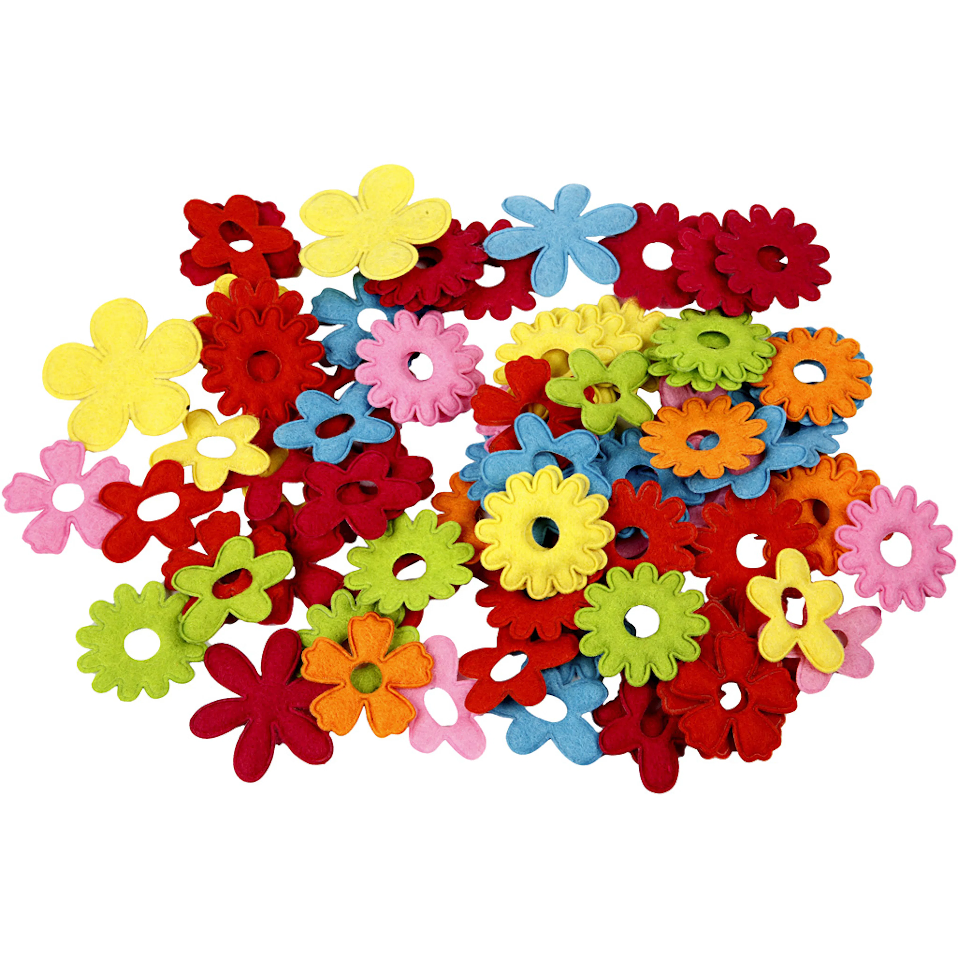 Filtblommor, stl. 35x45 mm, 135 st./ 1 förp. 135 st
