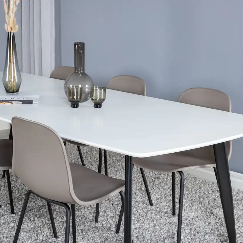 Spisegruppe Venture Home Polar med 6stk Arctic Stoler