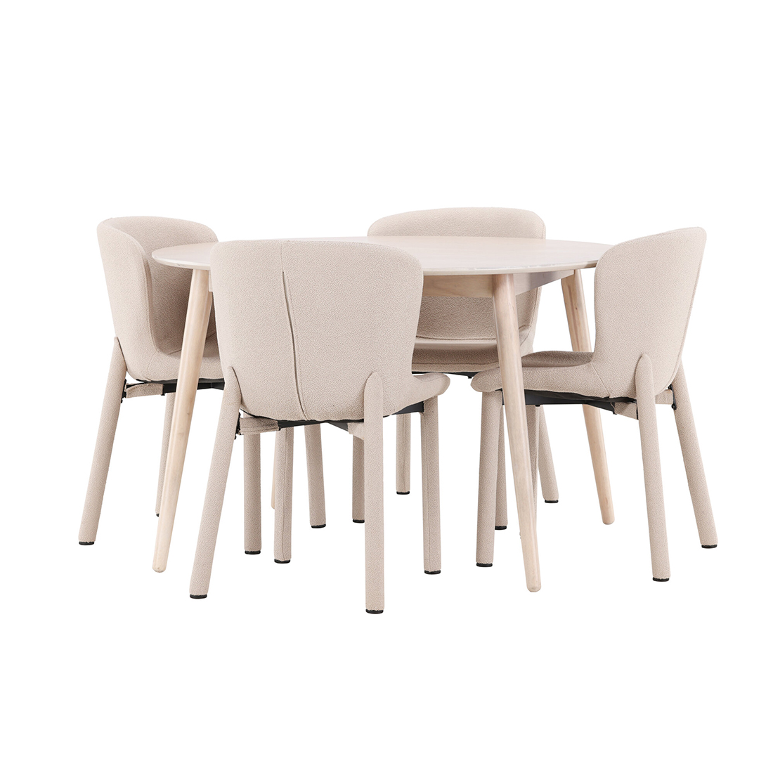 Spisegruppe Venture Home Flora Ø120 cm med 4st Astoria Spisestoler