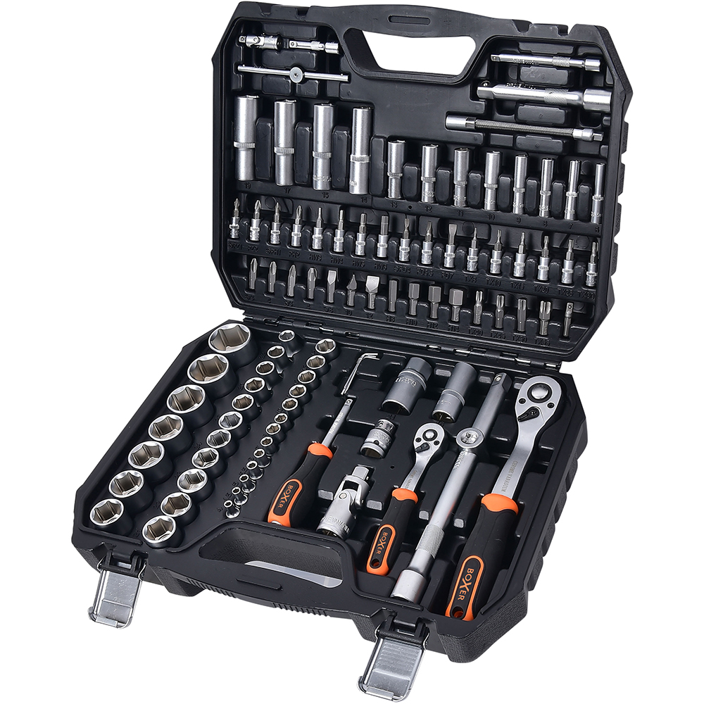 Pipenøkkelsett Boxer 1/4-1/2 tommer 94-deler