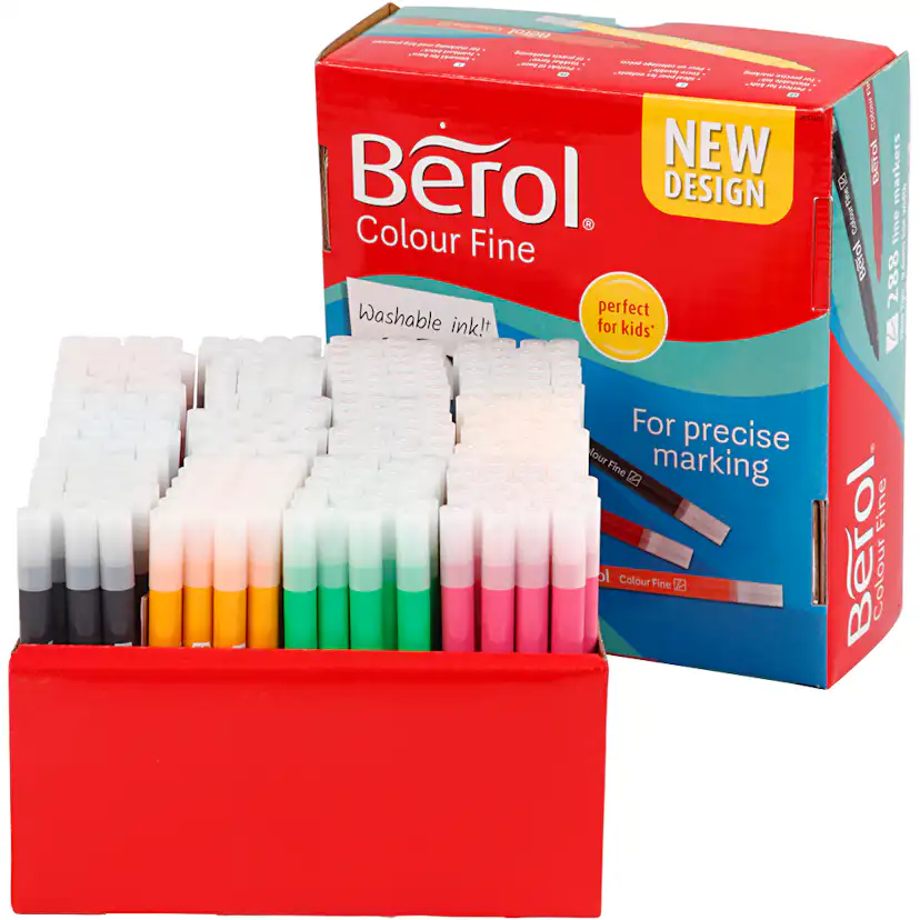 Berol Colourfine, mixade färger, spets 0,3-0,7 mm, 288 st./ 288 st