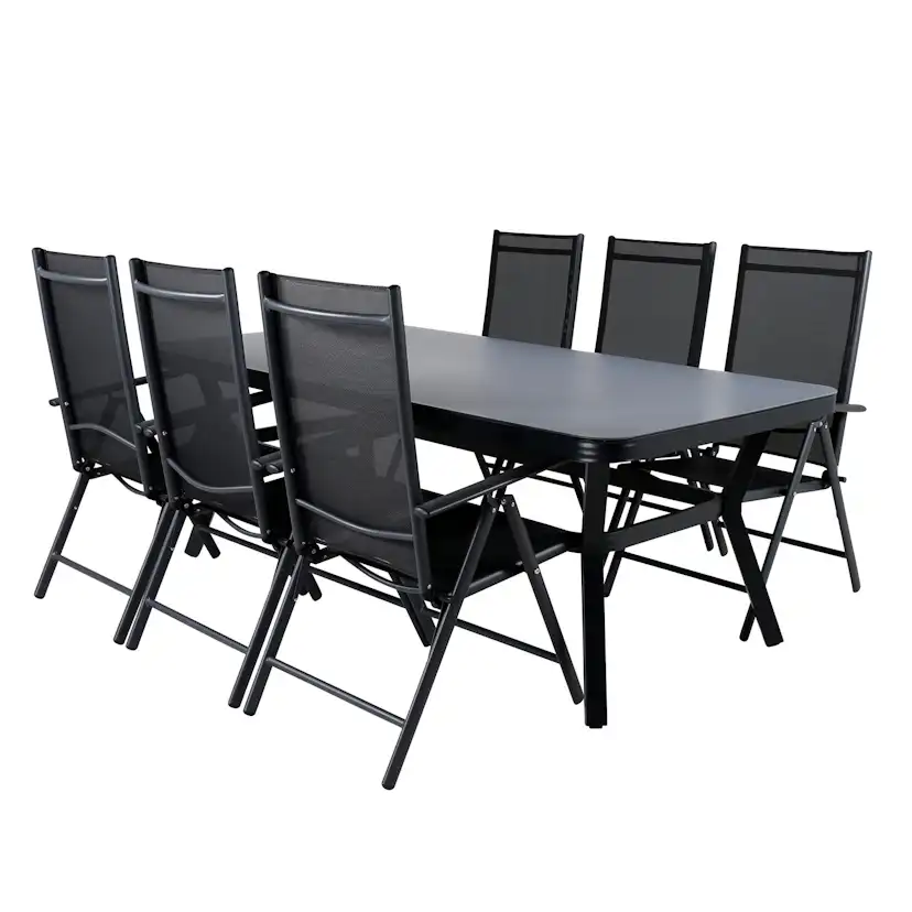 Spisegruppe Venture Home Vyn med 6 Bend Spisestoler