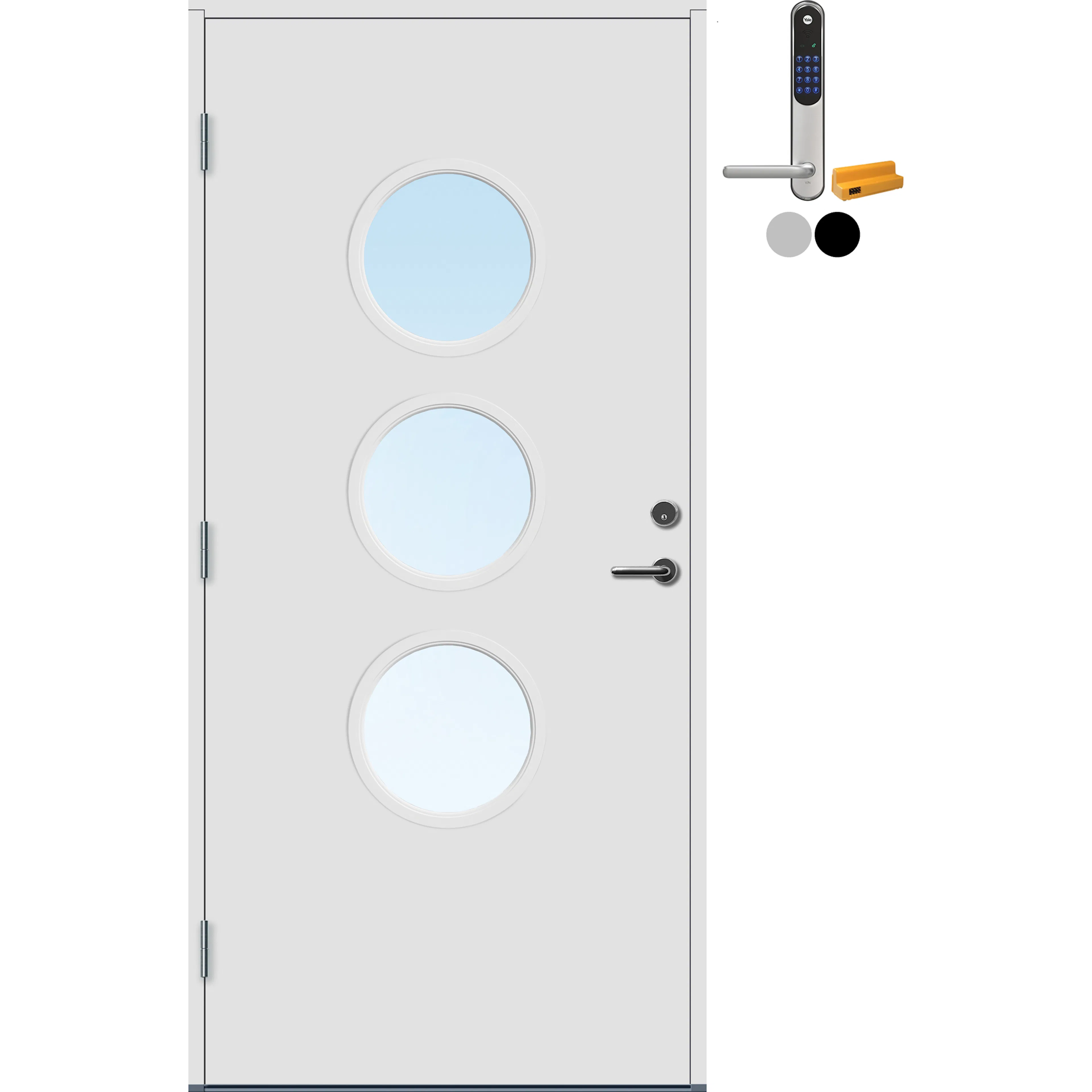 Ytterdør Bygg1 Hvaler Thermoisolert med Yale Doorman Classic Home