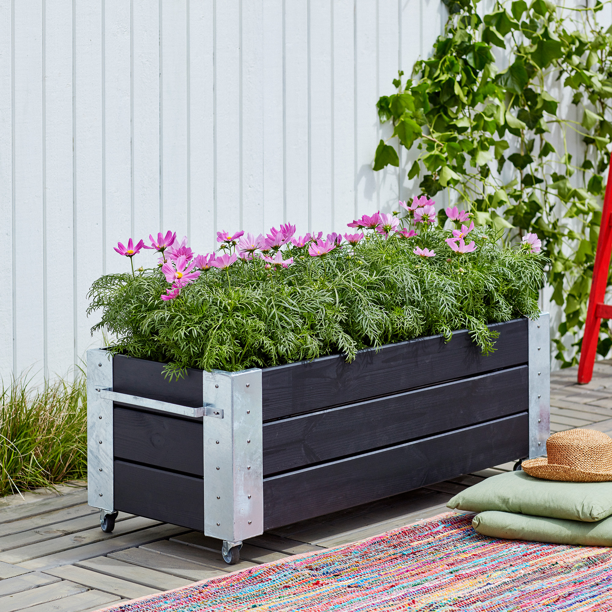 Blomsterkasse PLUS Cubic 50x120x45 cm