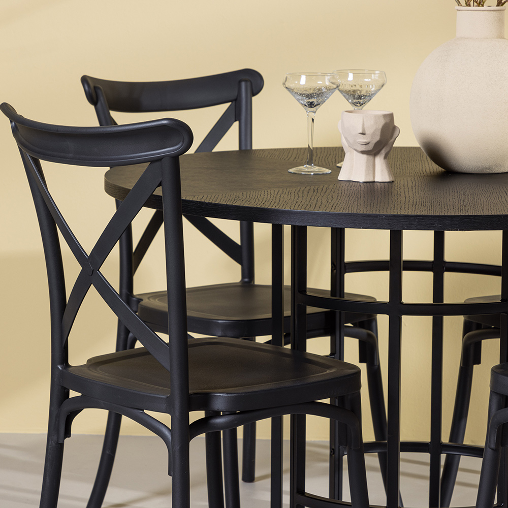 Spisegruppe Venture Home Copenhagen Ø 115 cm med 4 Crosett Stoler