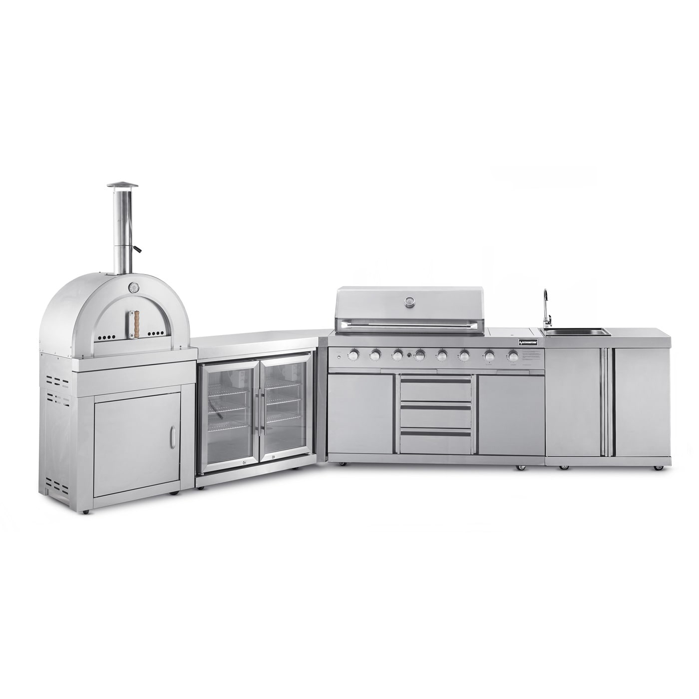 Hjørnemodul Myoutdoorkitchen Stainless Collection 45°