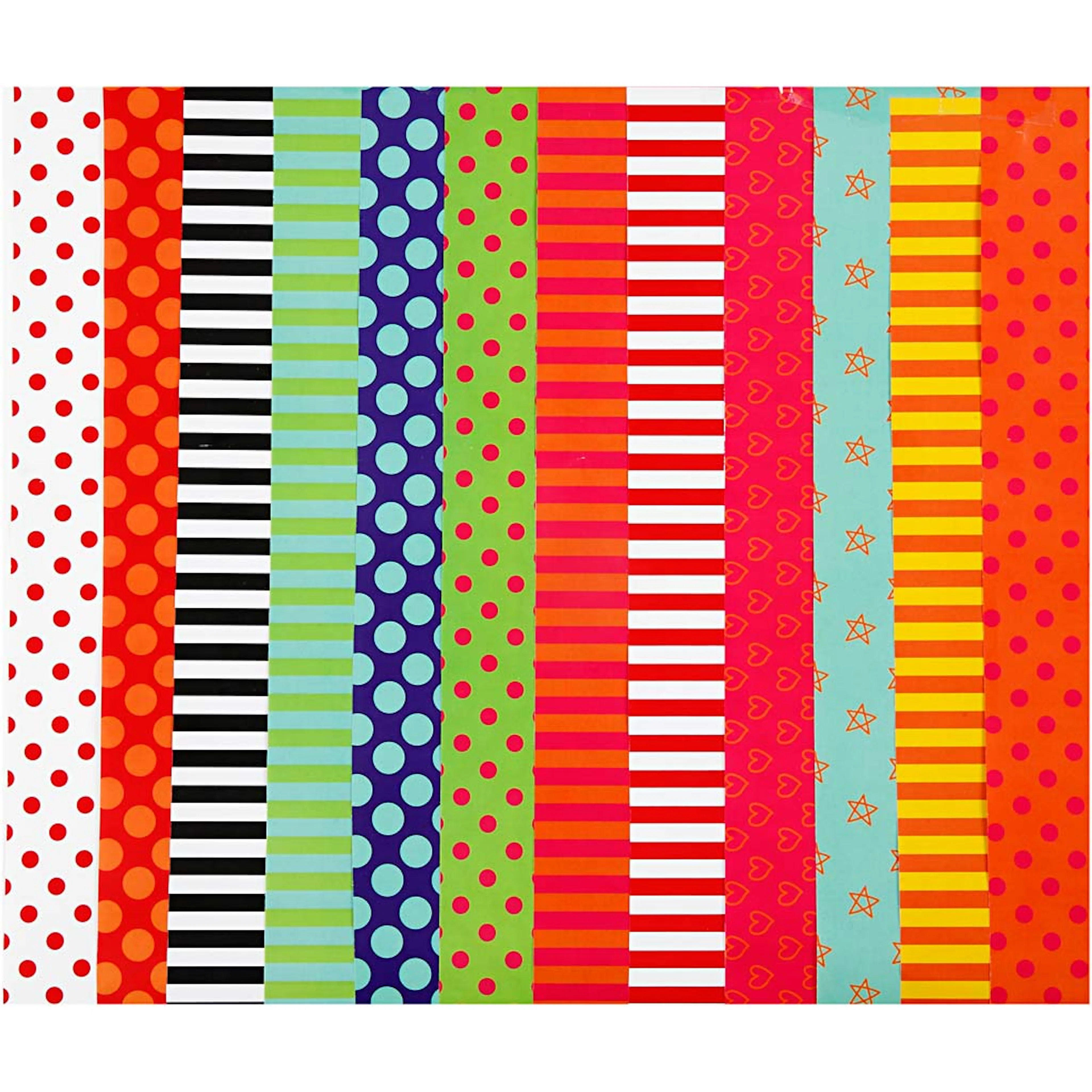 Glanspapir Creativ Company Ass Farger Mønstrede 24x32 cm 50 Ass-Ark/1 Pk